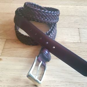 Men's Brown Woven Belt